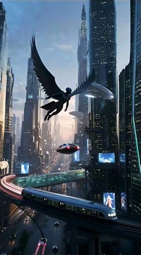 When the Sun Sets on Neo-Aurum 🌆👽 #FuturisticCity #AlienWorld #Shorts #scificity #scifitech #scify