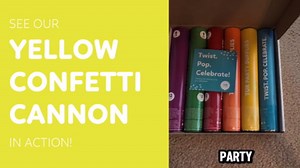 2 Pack Confetti Cannon Confetti Poppers | Biodegradable Yellow Confetti | TUR Party Supplies | Launches Up to 25ft | Giant (12 in) | Party Poppers for Graduation, Birthdays, Weddings, and Memorial Day