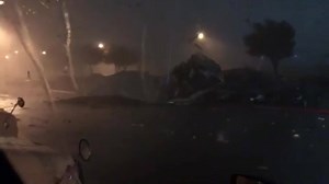 WATCH: Powerful winds rip the roof off an Amazon warehouse near DFW Airport during severe storms Wednesday morning. http://on.nbcdfw.com/8VD8bXa #NBCDFWWeather | NBC DFW