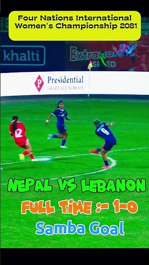 Four Nations International Women's Championship Nepal Vs Lebanon Samba Goal