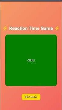 Reaction Time Game using HTML, CSS & JavaScript | Mini Project for Beginners ⚡