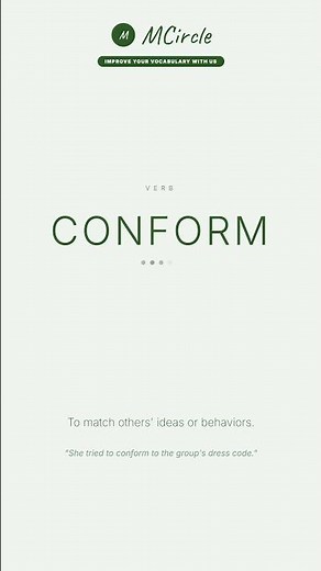 Learn English: What is Conform? | Vocabulary Shorts
