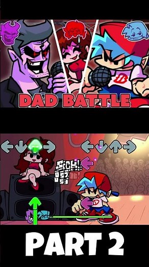 FNF - Dad Battle (PART 2) (BF Mix) (FNF MOD) #shorts