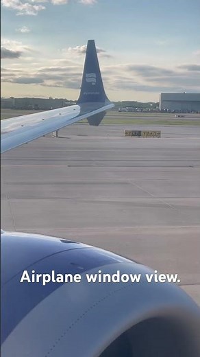 Airplane window view