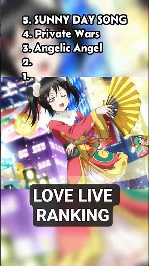 TOP 5 LIVE LOVE SONGS (MUSE) #lovelive #ranking #muse
