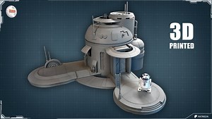 I built a 3D printed sci-fi building for Star Wars figures