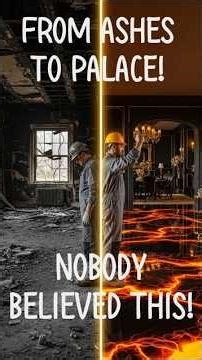 THIS EPOXY FLOOR IS INCREDIBLE - BURNT ROOM TO PHOENIX LAVA GOLD EPOXY FLOOR 🔥