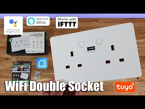 Smart WiFi Double Socket With USB by ENER-J Unboxing and Setup works with Alexa / Google