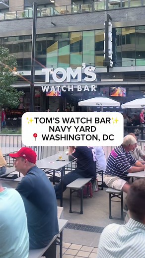 Tom’s Watch Bar Navy Yard is my go-to spot for watching sports in DC! I started watching football, college football and boxing at Tom’s Navy Yard in 2023, and I’m a fan. It has everything—plenty of space AND seating, a full bar, food, resident DJs like @Travis LeFlore and dozens of TV screens to root for your favorite teams. #TomsWatchBarNavyYard is ultimate sports bar and fall sports watch party destination in the DMV. #dcinfluencer #dcblogger #tomswatchbar #navyyarddc #navyyard #dcbar #dmvbar 