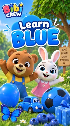 Learn Blue 💙 | Bibi Crew Color Song #Shorts