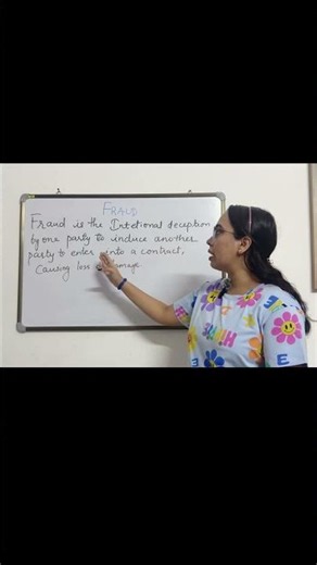 Fraud Definition | Section 17 Indian Contract Act | Easy Explanation | #Shorts