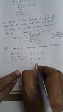 as shown in figure find force required to move a rod with a constant velocity 15 metre per sec JEE