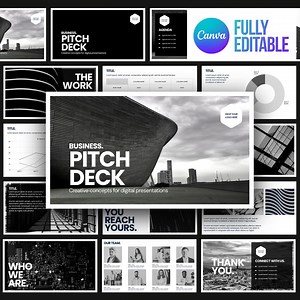 Business | Pitch Deck & Proposal Template for Canva. - Etsy