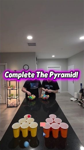 Who Wins This Cup Pyramid Challenge? #Partygames #GameNight