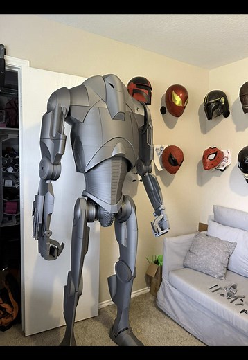 Complete life size B2 Super Battle Droid #3dprinting #propmaking #starwars #droids #battledroid