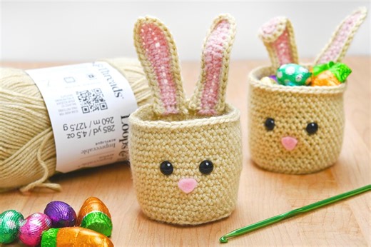 Crochet Bunny Basket Pattern – DIY Easter Decor (PDF Pattern - Etsy