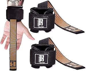 RIMSports Weight Lifting Straps with Wrist Support - Wrist Straps for Weightlifting - Superior Deadlift Straps and Workout Wrist Wraps for Deadlifting in Gym - Ideal Lift Straps for Powerlifting