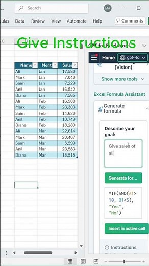 ChatGPT Writes Excel Formulas Instantly! ⚡ | Excel + AI Magic #excel