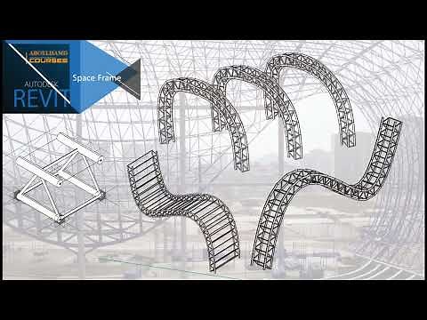 Curved Beams & Space Frame in Revit - Revit Massing Tutorial