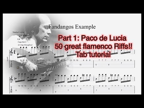 Part 1 50 great Flamenco Riffs Tab Tutorial