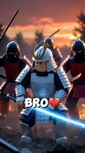 HE WAS SURROUNDED… THEN A SAMURAI ARRIVED #roblox #robloxshorts #smallcreator