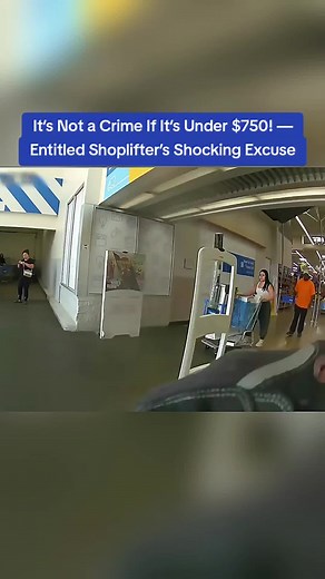 It’s Not a Crime If It’s Under $750! — Entitled Shoplifter’s Shocking Excuse#cops #copsoftiktok