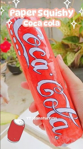 BIKIN PAPER SQUISHY COCA COLA❗SELLOW BANGET GUYS😍 #papersquishy
