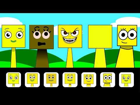 My Sprunki OC: All Sally Square (From Save The Shapes) | All Phase 1 to Phase 5