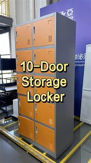 10-Door Steel Storage Locker —Strong & Organized!