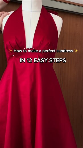 ✨ How to make the perfect sundress ✨ IN 12 EASY STEPS Summer is almost here, so we’re making the perfect sundress in only 12 steps! Sundresses are pretty straightforward to sew. There are not many pattern pieces, and you can opt for an elastic, or shirring at the back, instead of a zipper. Which makes it 10 times easier as I know many struggle with the zipper installation (especially if it’s an invisible zipper, and especially if you don’t have a zipper foot). Now, you can go as wild as you want