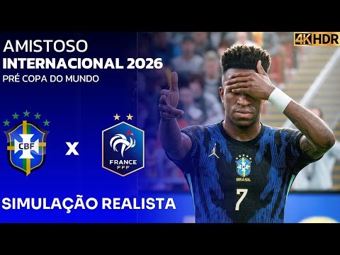 Brazil vs France | International Friendly 2026 | 4K Ultra HD Simulation (60FPS) PES 2021 Gogosz P...
