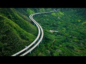 Interstate H-3 Highway in Hawaii [ John A. Burns Freeway ]