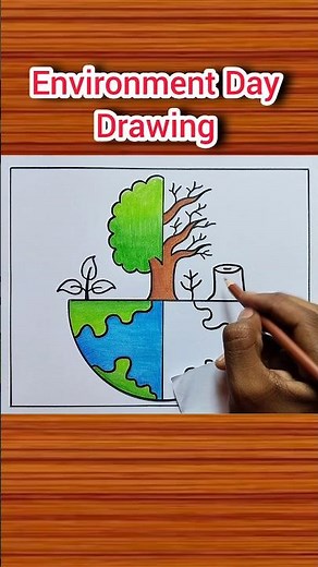 Environment Day Drawing / World Environment Day Poster Drawing / Save Environment Drawing #shorts