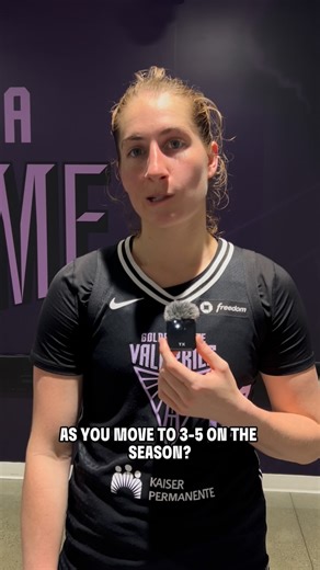 Kate Martin scored 12 PTS, 7 REB as the @valkyries defeated the Aces 95-68 ⬇️ We caught up with Kate to talk about facing her former team and her assessment of the Valkyries play thus far WNBA Commissioner’s Cup presented by @coinbase | WNBA