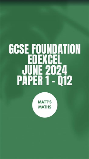 GCSE Maths Edexcel Foundation Paper June 2024 Overview