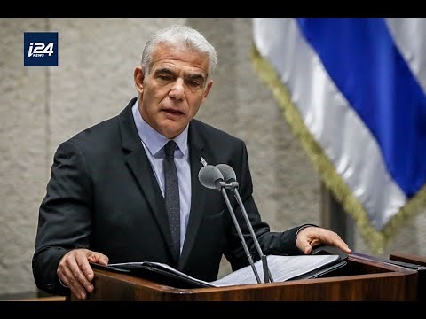 Prime Minister Yair Lapid speaks at Israel's parliament