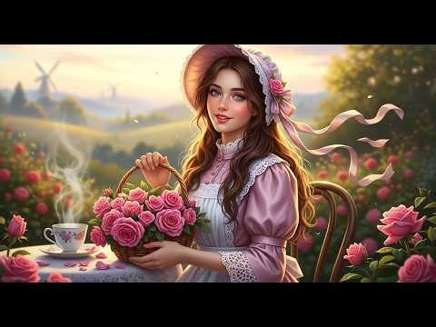 Victorian Rose Garden Tea Afternoon 1890s | Picking Roses & Gentle Sip | Healing ASMR Classical 🌹☕