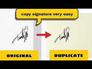 How to Copy every person signature at home | how to copy someone signature from any documents