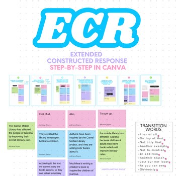 ECR Practice Middle School |Canva| Extended Constructed Response