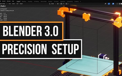 iBlender中文版插件 Precision Gears 如何设置 Blender 3.0 以毫米 (mm) 为单位的精确建模 Blender教程