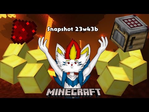 Making a Gold Block Factory using Crafters (Minecraft Snapshot 23w43b)