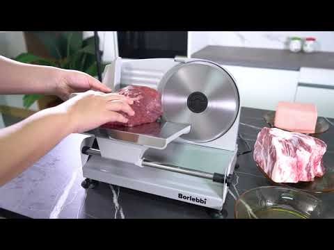 Borlebbi 200W Powerful Meat Slicer | 200W Electric Food Slicer