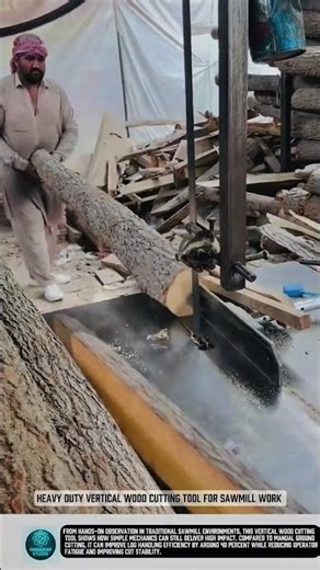 Heavy Duty Vertical Wood Cutting Tool for Sawmill Work #tools