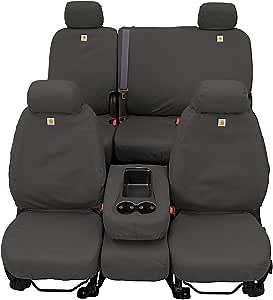 Covercraft Carhartt SeatSaver Front Row Custom Fit Seat Cover for Select Chevrolet/GMC Models - Duck Weave (Gravel)