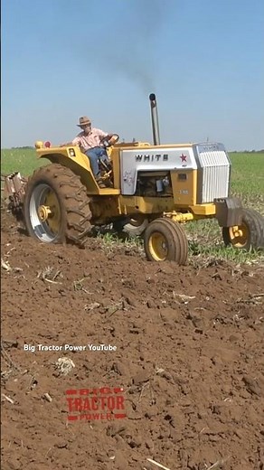 WHITE 2-105 Tractor Plowing #bigtractorpower