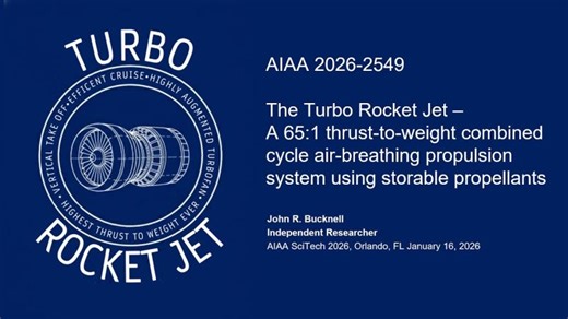 The Turbo Rocket Jet – A 65:1 thrust-to-weight combined cycle air-breathing propulsion system | Stephanie Soquet