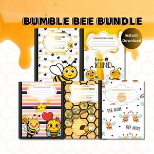 Bumble Bee Composition Notebook Cover Bundle: Back to School PNG (digital Download - Etsy Canada