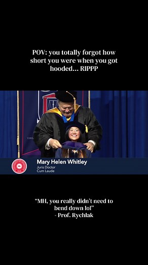 They literally had to tilt the camera down just to keep me in frame… but it’s fineeee!! At least we could laugh ab it 🫠 #graduate #lawschool #olemiss #fyp #jd