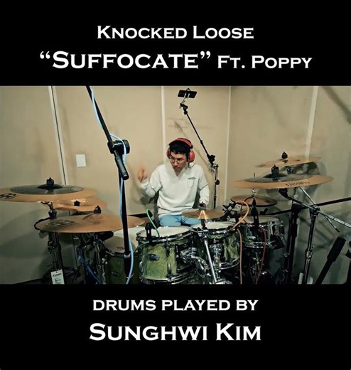 Sunghwi Kim - Knocked Loose - Suffocate Ft. Poppy Drum Cover #shorts part.1 #metal #drums