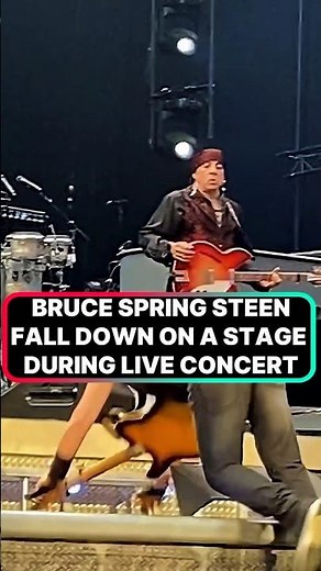 Bruce Springsteen Fall down on a Stage During Live Concert 👀♥️ #brucespringsteen